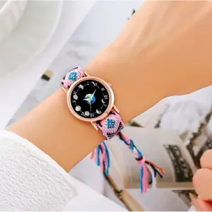 Reloj Luna Fase Lunar Dorado Tejido