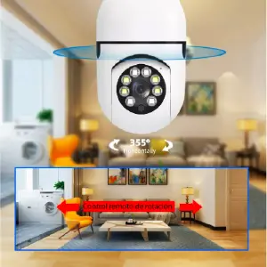 Camara Bombillo De Seguridad 360°