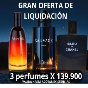 OFERTA  PERFUMES HOMBRE X 3 LIQUIDACION