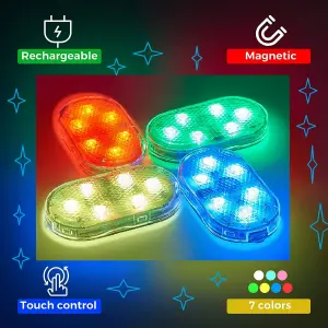 Luz led multicolor techo carro FK23D-52