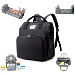 Bolso Pañalera Con Cuna Cambiador Pañal