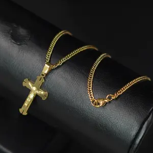 CADENA DOBLE ESLABON CON CRISTO