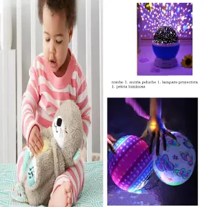 1 Nutria peluche 1 pelota 1 lampara proy