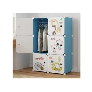 ARMARIO CON DISEÑO PARA NIÑO AZUL