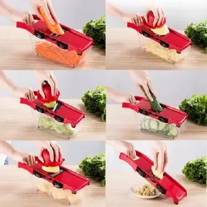 Cortador Rallador de verduras 6 en 1