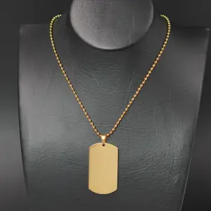 PLACA CON CADENA MILITAR PERSONALIZADA