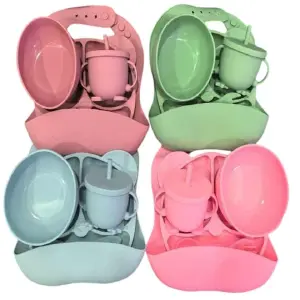 Set De Vajilla Silicona Para Bebés