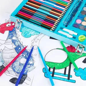 Set Arte Maleta X128 Pcs Colores Dibujo