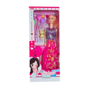 Muñeca Vestido Elegante Globos Mascota