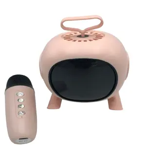Mini Parlante Karaoke Recargable Rosa