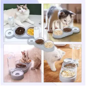 Tazones para gatos, dispensador automáti