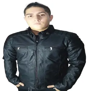 Chaqueta tipo cuero para hombre