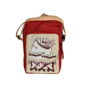 Bolso en lona con ilustración de artista