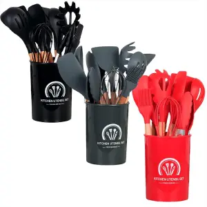 Set De 12 Espátulas De Cocina De Silicon