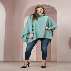 RUANA TEJIDA EN HILO DAMA 5309