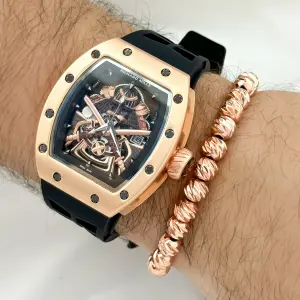 RELOJ RICHAR MILLE EN ORO ROSA + PULSERA