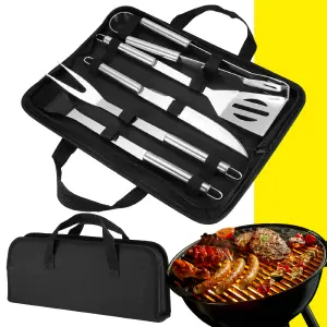 Set X6 Utensilios Asado Parrillero Acero