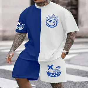 CONJ OVERSIZE COMBINADO AZUL-BLANCO