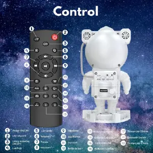 Proyector Galaxia Bluetooth Astronauta