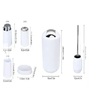 Set de utensilios para baño x6