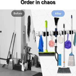 Soporte Organizador Escobas Metálico