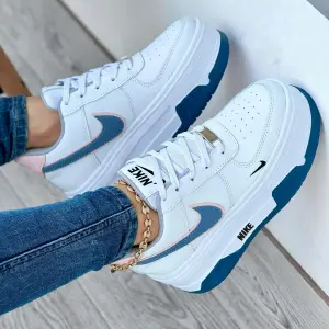 Nike Doble Suela Blanco Azul Dama