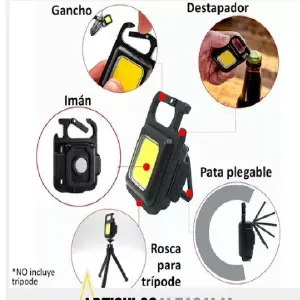 MINI LINTERNA LLAVERO LED RECARGABLE USB