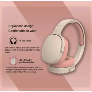 Audifonos Diadema Bluetooth Rosado P2961