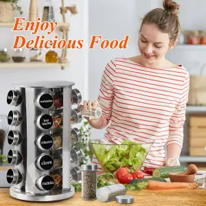 Estante Giratorio para Especias: ¡Organización Perfecta en tu Cocina! - Estante Giratorio Para Especias Con 20