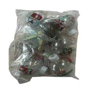 cortina Navideñas  Esferas papa noel