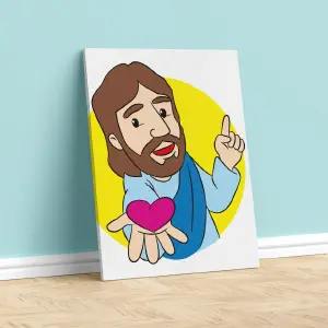 JESÚS NIÑOS LIENZO 07
