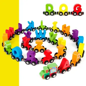 Tren Magnético Letras De Madera Infantil