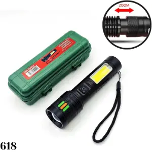 Linterna T6 Tactica Recargable Usb 618