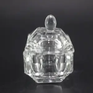 Mortero en cristal para manicurista