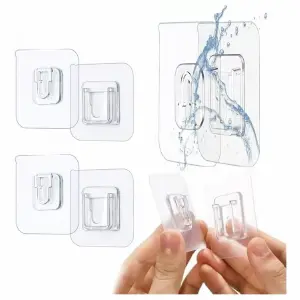 4 pares soporte adhesivo pared multiuso