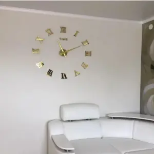 RELOJ DE PARED 3 D 100X100 CM DORADO