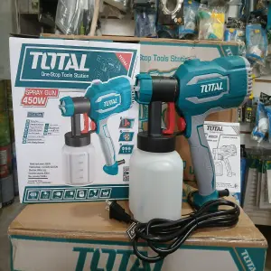 Pistola de Pintura Eléctrica TOTAL® 800ml 450W: ¡Pinta como un Profesional! - PISTOLA PINTAR ELECTRICA 800ML 450W TOTA
