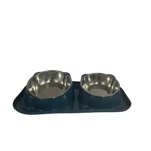 COMEDERO DOBLE DE ACERO INOXIDABLE ZC52