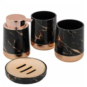 Set Accesorios Baño 4 Pzs Decorativo Ng