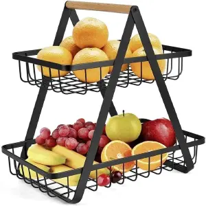 Cesta De Frutas 2 Niveles De Hierro