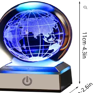 ESFERA DE LUZ BASE METAL DECORATIVA