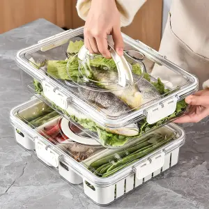 Bandeja Dividida Para Servir Con Tapa