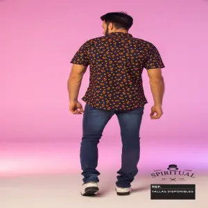 CAMISA MANGA CORTA ESTAMPADA CS6022