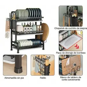 Escurridor Platero 3 Niveles: La Solución Definitiva para tu Cocina - Escurridor Platero 3 Niveles