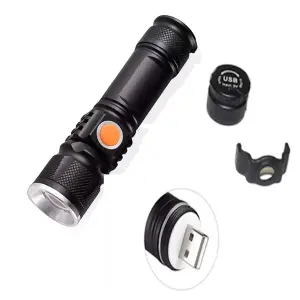 Linterna Recargable Led Táctica USB