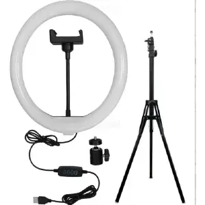 Aro De Luz Led 26cm+Soporte Para Celular