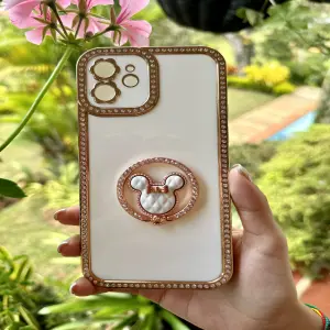 IPHONE 12 FUNDA ESTUCHE DIAMANTE BLANCO
