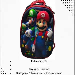 Maleta/morral dos cierres escolar