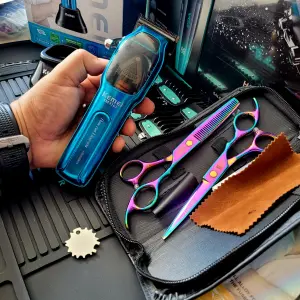 COMBO MÁQUINA KEMEI 1763 + TIJERA X 2