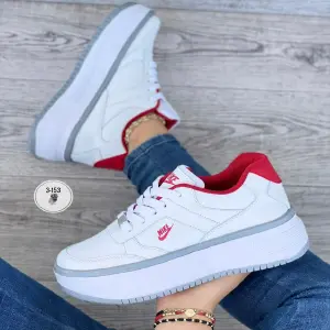 Nike suela Alta Para Dama Blanco Rojo Bh
